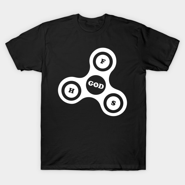 Holy Trinity Christian Fidget Spinner T-Shirt by MeatMan